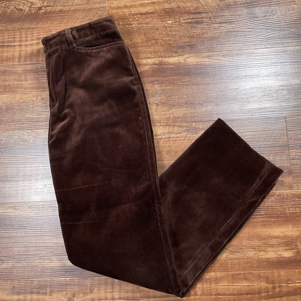 Vintage Gap Velvet Pants Women's 10 30x30 Brown Chocolate Cotton Velour